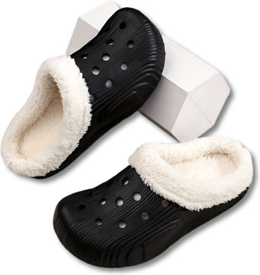 Xerolax Warme Pantoffels Sloffen Slippers Pluche Zwart