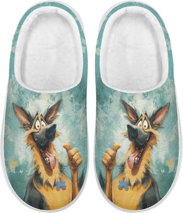 Warme Pantoffels voor en Instappers Pluizig Antislip Huisschoenen