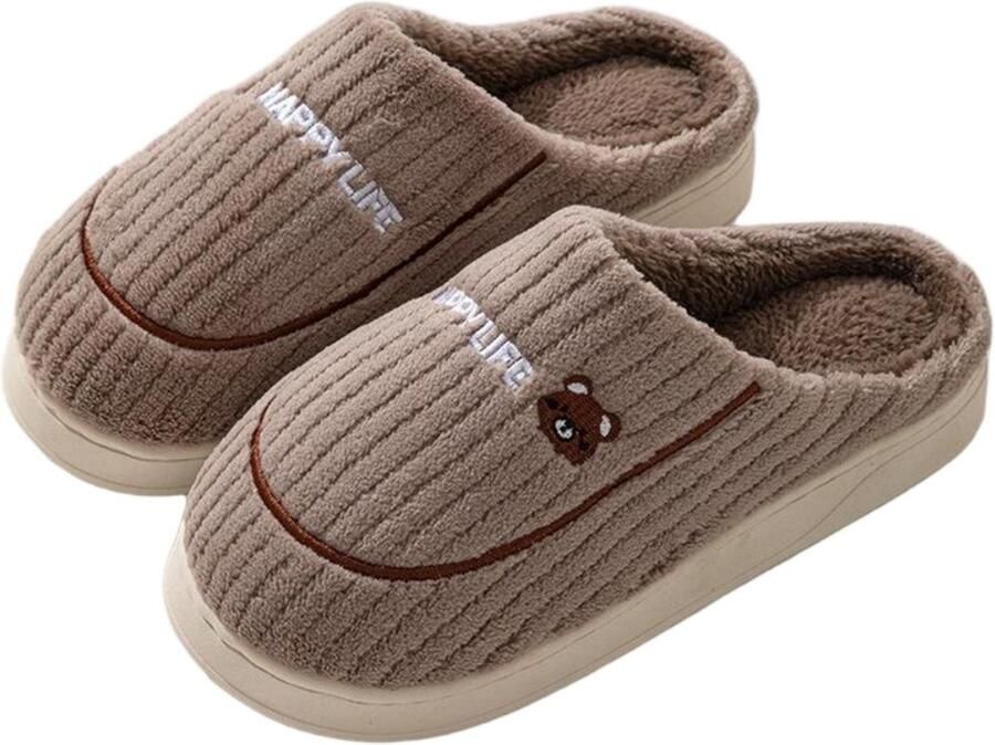 Warme pantoffels voor de herfst winter M 42-43 Valt klein Bestel 1-2 maten groter Warme pantoffels voor in de winter Katoenen pantoffels voor binnen Herfst winterbenodigdheden Warme benodigdheden Pantoffels