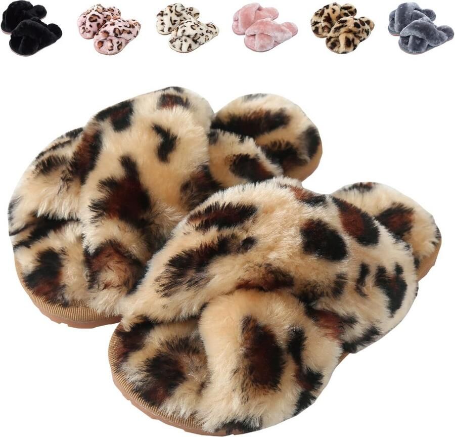 Warme Pluche Binnenhuis Slippers voor Meisjes met Antislipzool