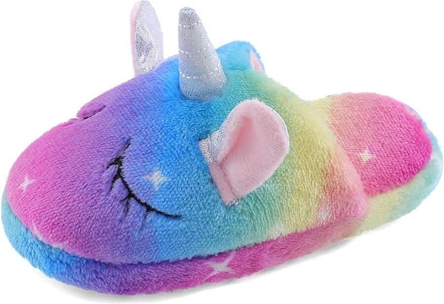 Warme Pluche Huisschoenen voor Meisjes met Antislip Cartoon Slippers