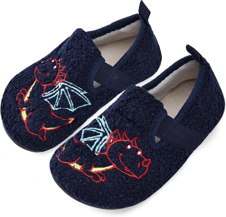 Warme Pluche Kinderen Sloffen met Antislip Zolen Leuke Dieren Slijtvaste Huispantoffels