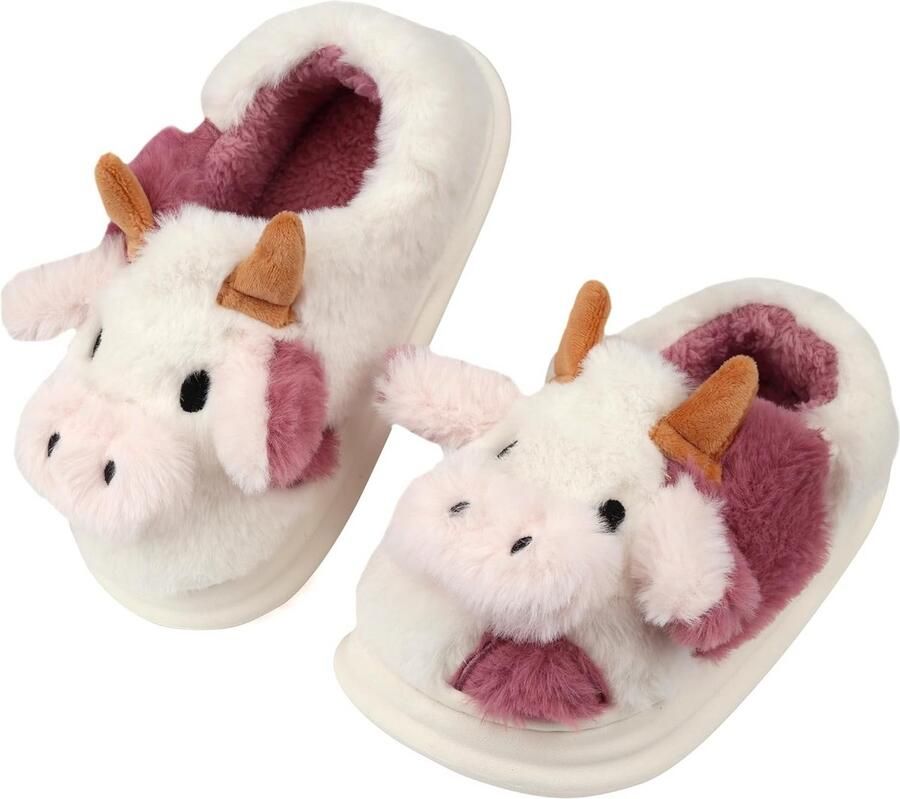 Warme Pluche Konijnen Slaapslippers voor Meisjes met Traagschuim en Antislipzool