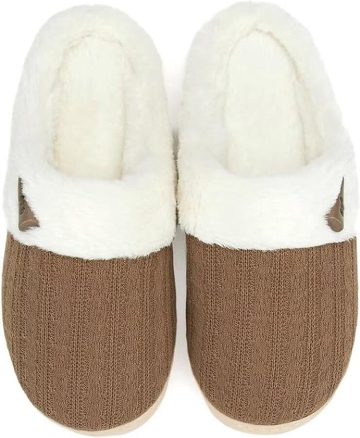 Warme Pluche Pantoffels met Antislip Zool voor Binnenshuis