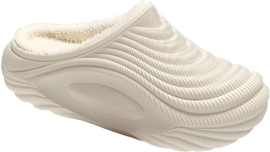 Warme pluche pantoffels (unisex) Waterafstotende bovenkant Antislipzool Wit ??43