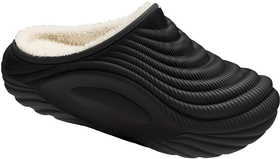 Warme pluche pantoffels (unisex) Waterafstotende bovenkant Antislipzool Zwart ??45