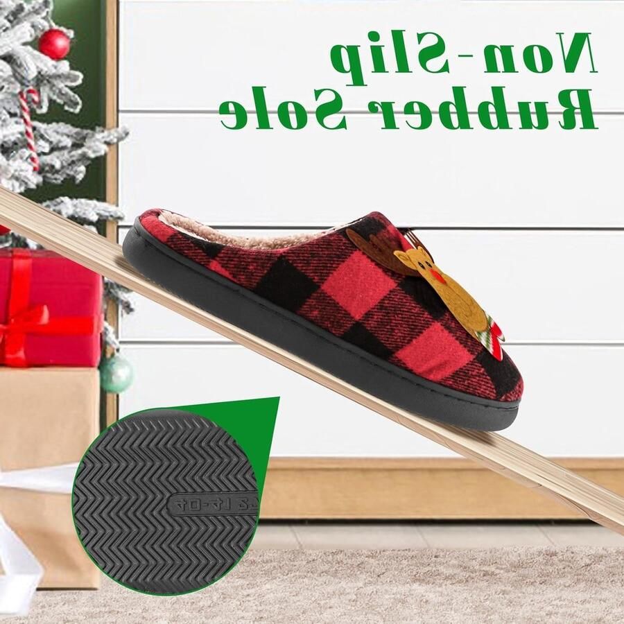 Warme Pluche Slippers voor en Zachte Fluffy Pantoffels voor Binnen en Buiten Ideaal voor Winter en Feestdagen