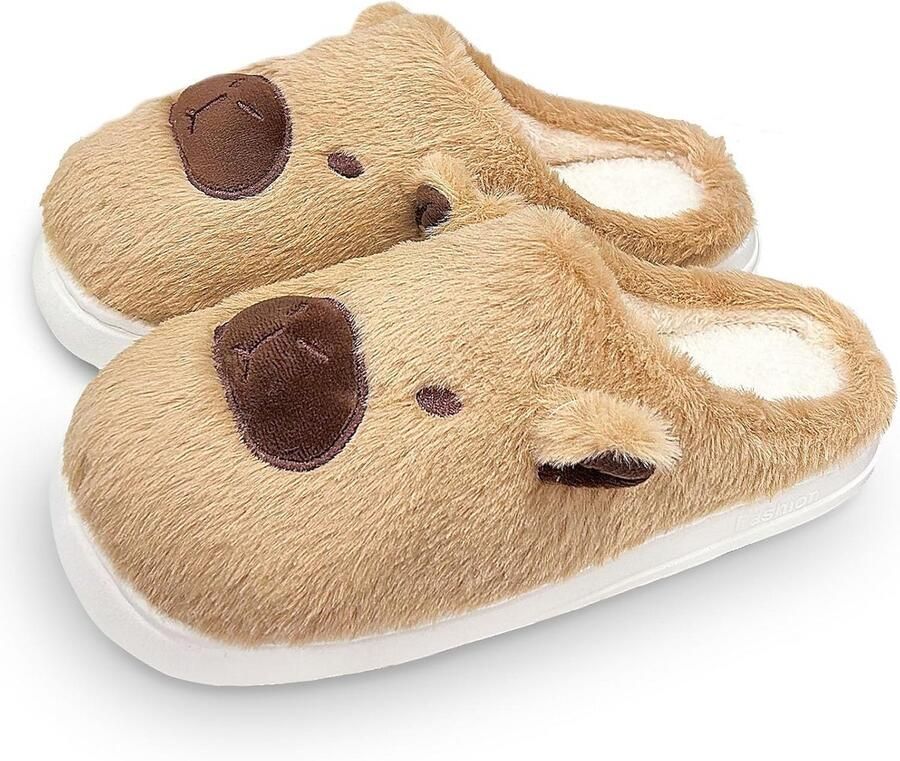 Warme Pluizige Sloffen met Antislipzool voor Binnen en Buiten