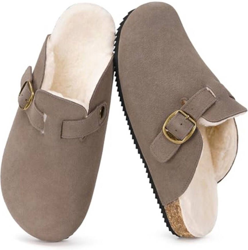 Warme Plush Suede Klompen Slippers voor en Comfortabel en Antislip