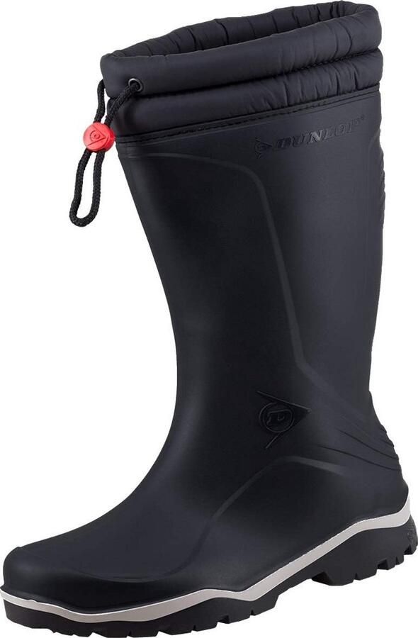 Warme Rubber Laarzen Unisex Zwart Waterdichte Winterlaarzen met Voering