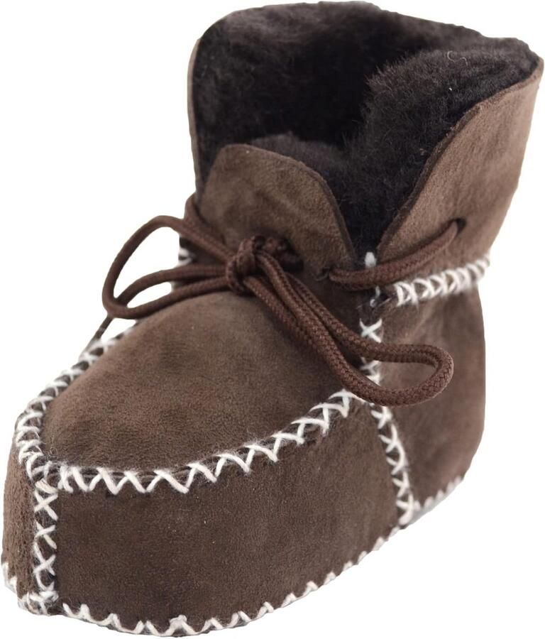 Warme Schapenvacht Slofjes voor Baby en Kinderen met Veter
