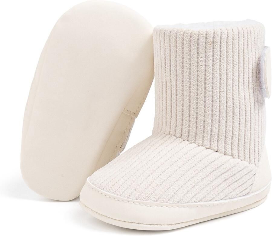 Warme schoen met zachte zool geschikt .Suede materiaal warm en comfortabel klittenband sluiting ontwerp niet gemakkelijk af te vallen pasgeboren peuter schoenen indoor slippers binnenlengte (12-18months) 99g