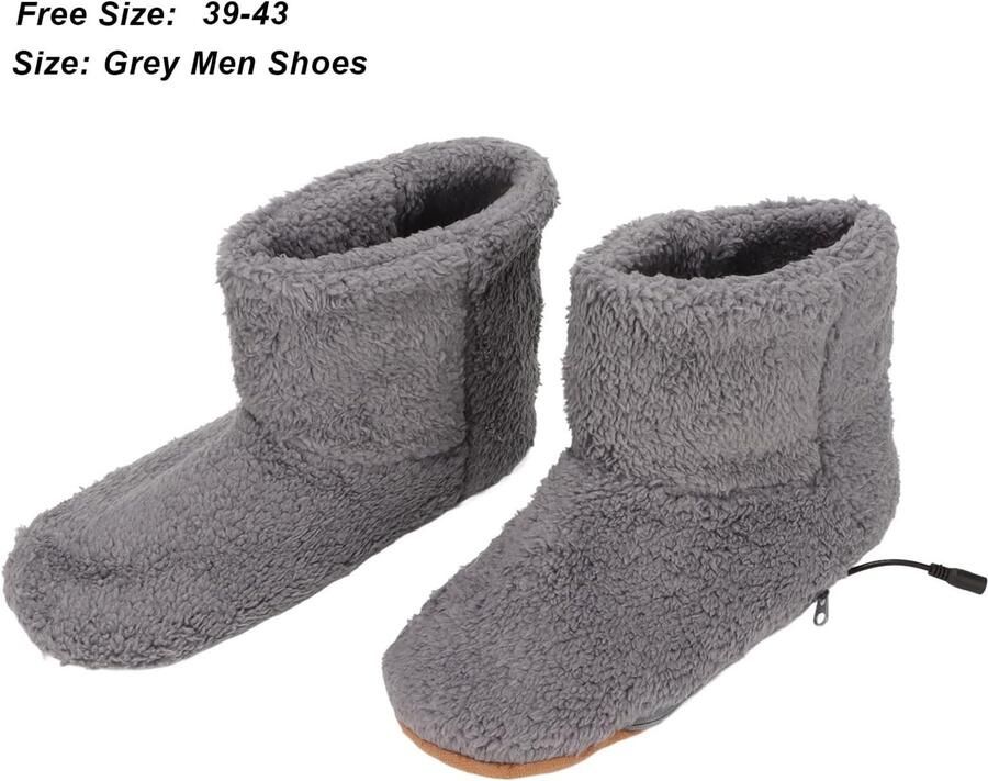 Warme Sloffen voor de Winter Dikke Verwarmde Schoenen met Magnetron Verwarmbare Inzetstukken Ideaal voor Koude Voeten en Binnengebruik