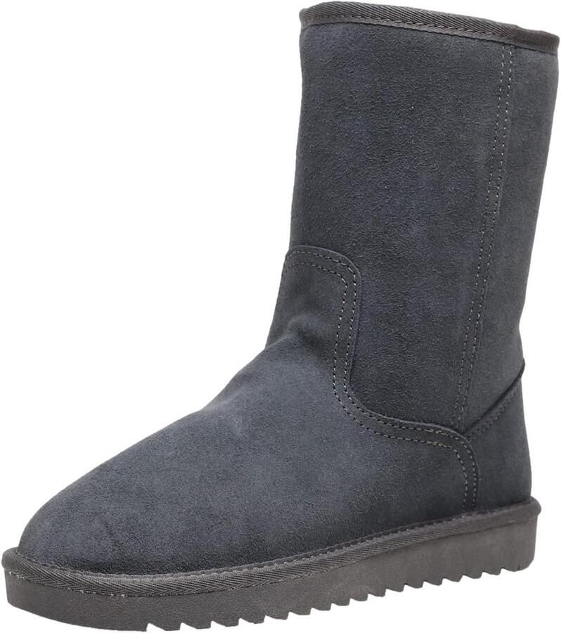 Warme Suède Enkelhoge Snowboots met Dikke Nepbont Voering voor Dames en Meisjes