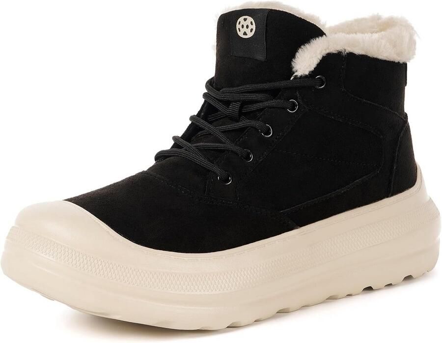 Warme Suède Winterlaarzen met Veters Waterdicht en Antislip voor en