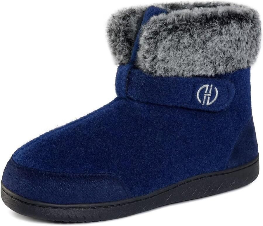 Warme Vilten Huislaarzen met Pluche Voering Stevige Zool Unisex t m