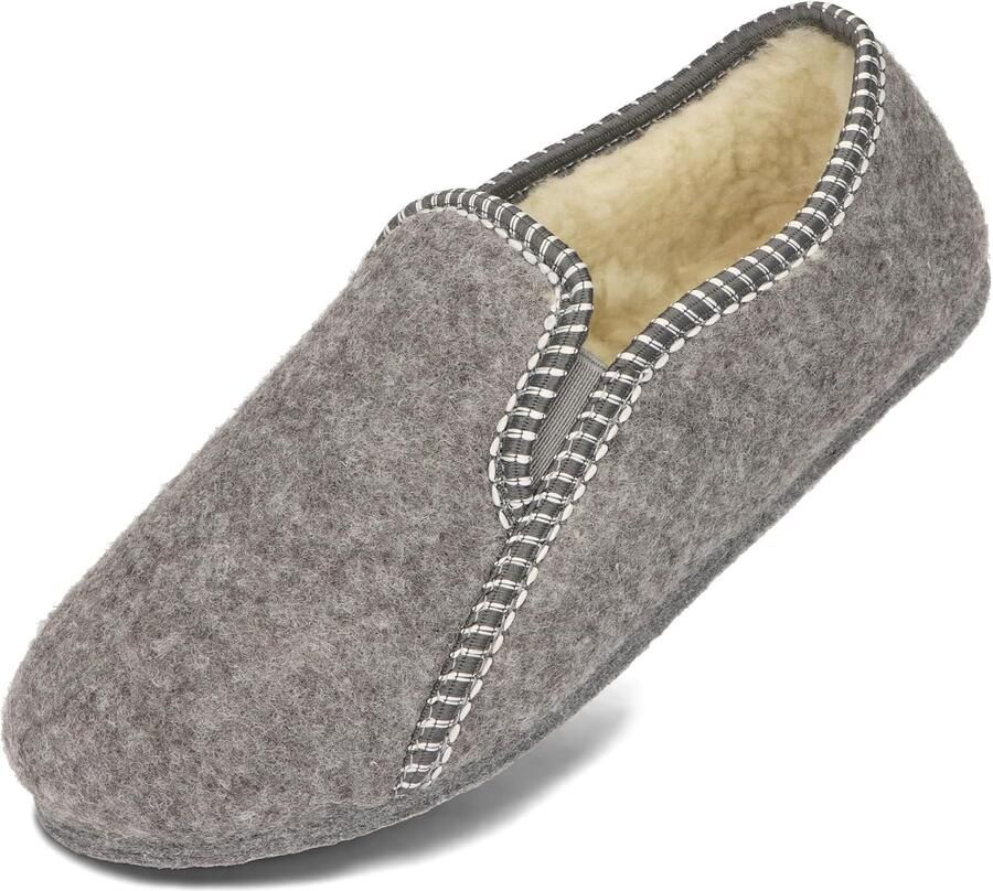 Warme Vilten Pantoffels met Schapenwol Unisex