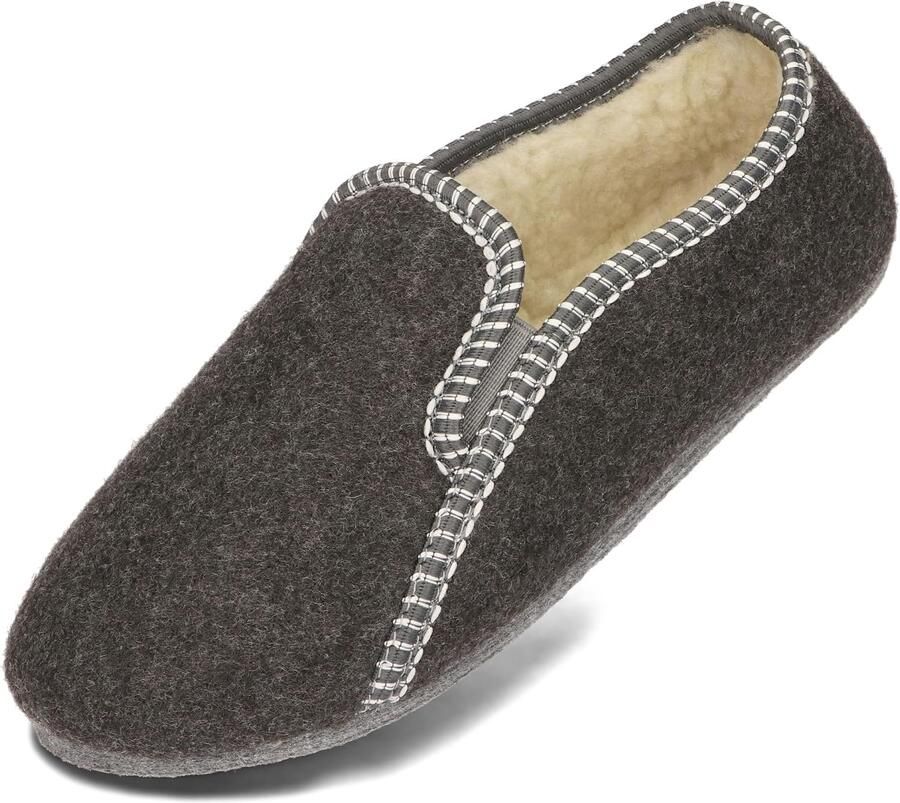 Warme Vilten Pantoffels met Wolvoering Unisex