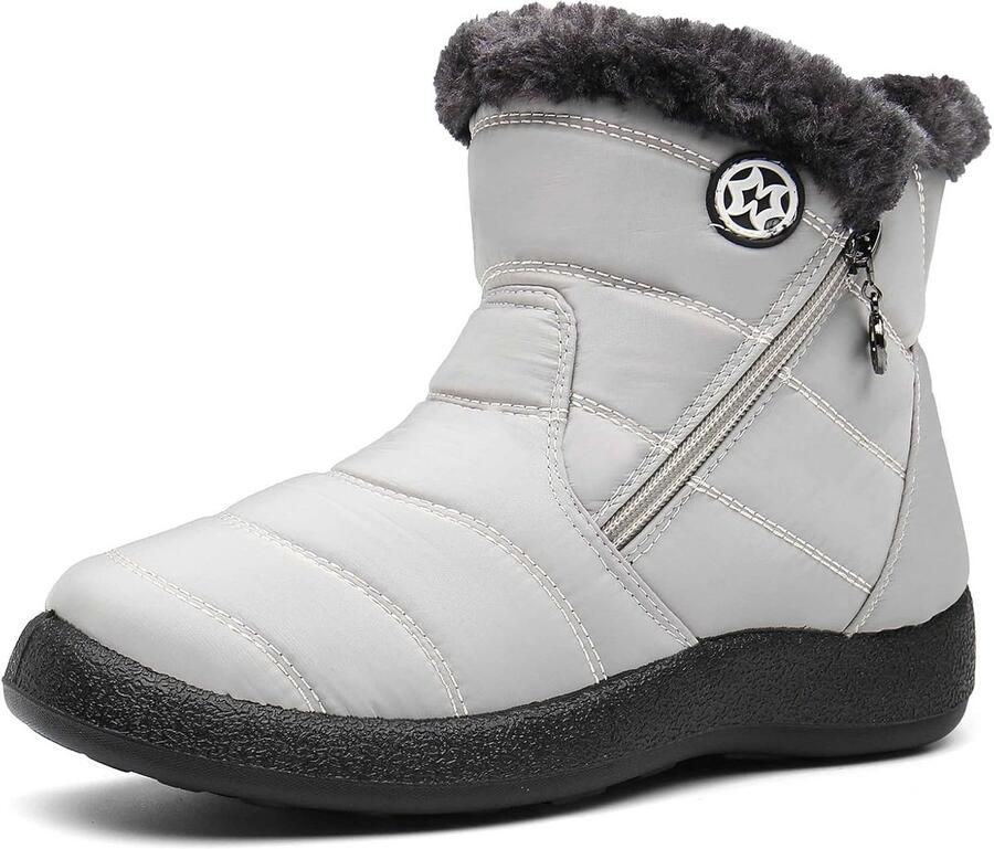 Warme Waterdichte Dames Snowboots Met Anti-Slip Zool Gevoerde Enkellaarzen voor Winter