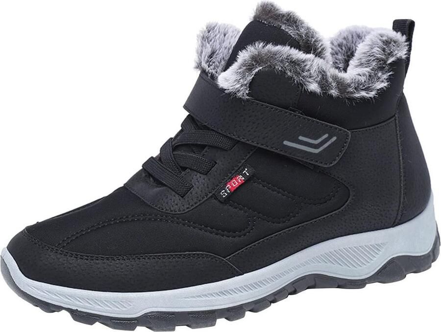 Warme Waterdichte Heren Snowboots met Klittenband Extra Brede Buitenschoenen