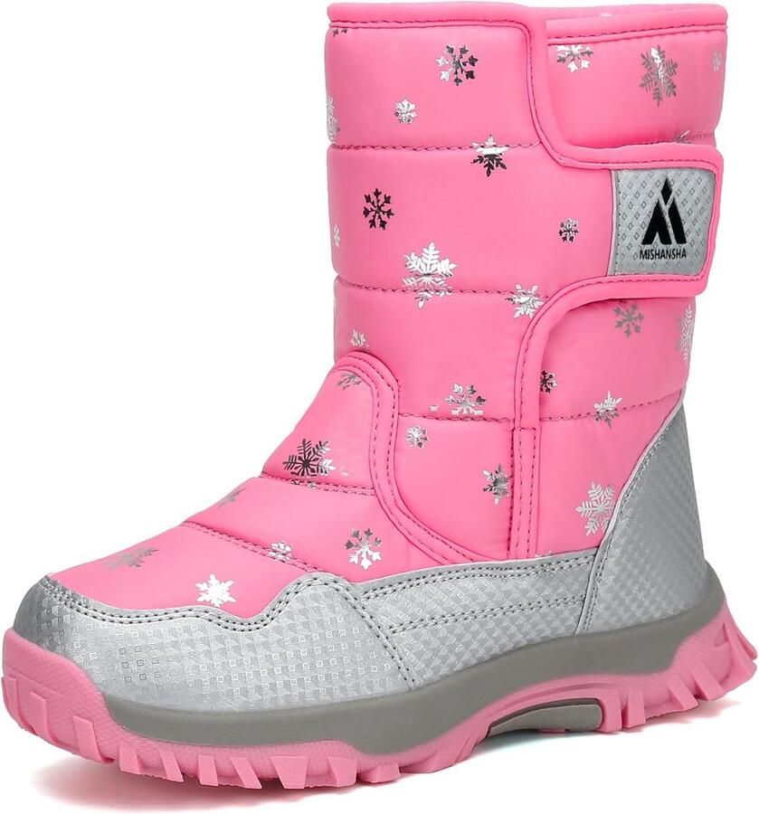 Warme Waterdichte Kinder Snowboots Roze Antislip Buitenschoenen voor en )