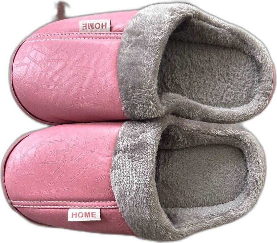 Warme winter Slippers-unisex-roze