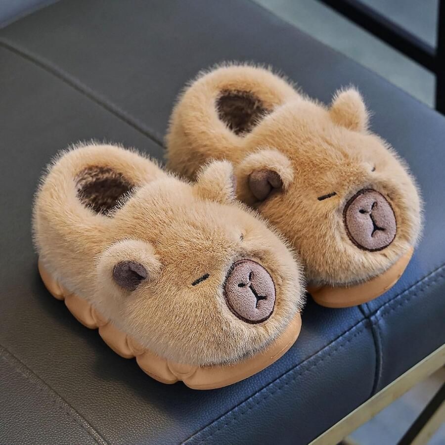 Warme Winter Slippers voor Kinderen Pluche Dierenpantoffels voor en Zacht en Fluffy Sluiting van Katoen Schattige Cartoon Pantoffels