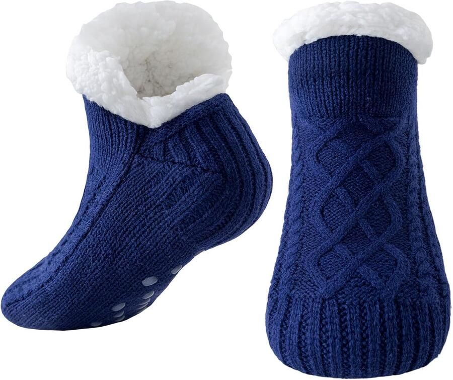 Warme Winter Slofsokken met Antislip Cadeaus Dikke Pluizige Sokken en Gezellige Non-Slip Sokken voor en Kerstcadeaus voor Ideaal voor Indoor