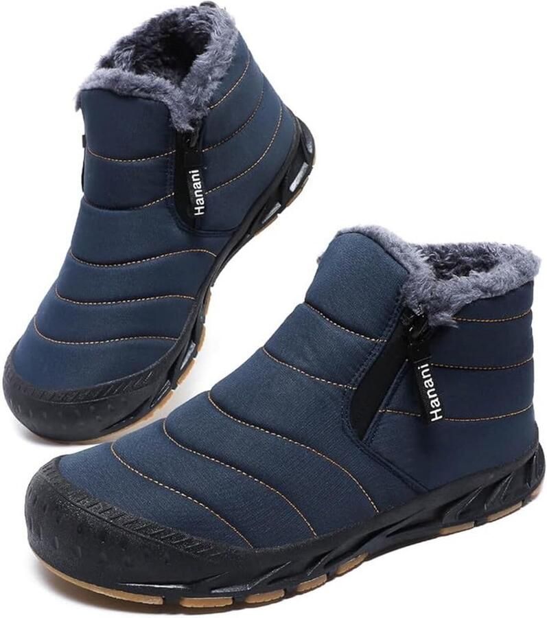 Warme Winterlaarzen Comfortabele Enkellaarzen met Ritssluiting voor en