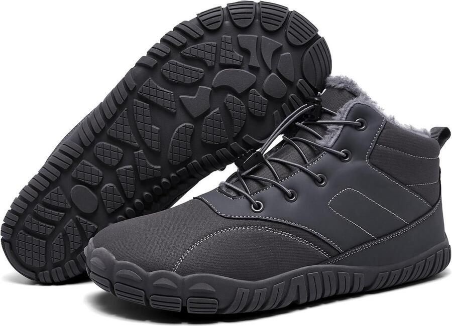 Warme Winterlaarzen Heren Sneeuwbestendige en Gevoerde Buitenlaarzen