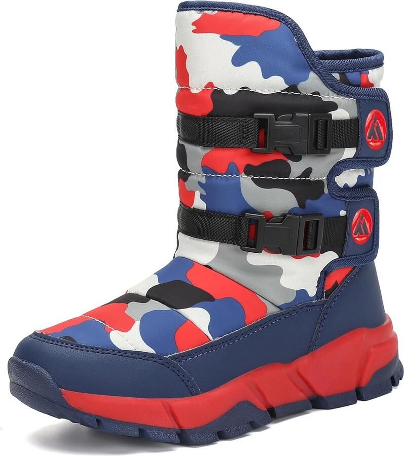 Warme gevoerde kinder winterlaarzen Waterdichte Snowboots voor en