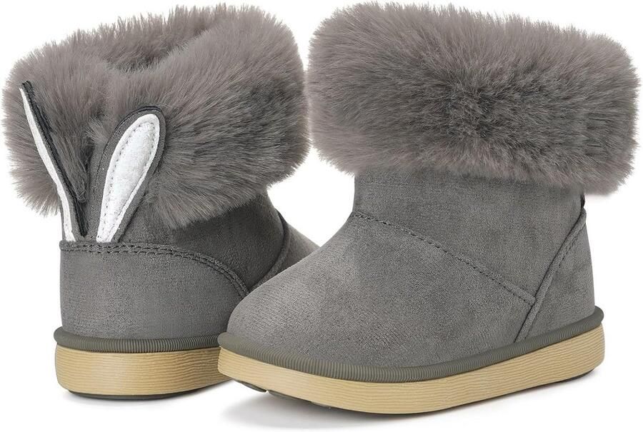 Warme Winterlaarzen en Dikke Pluche Voering Antislip Enkelboots voor Peuters en Kinderen
