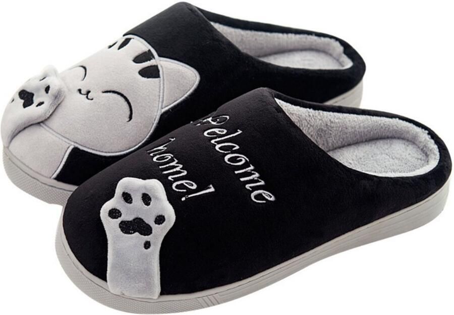 Warme winterpantoffels M 42-43（280mm）- Valt klein Bestel 1-2 maten groter Warme winterpantoffels voor thuis Katoenen pantoffels voor binnen Herfst- en winterbenodigdheden Warme benodigdheden Pantoffels