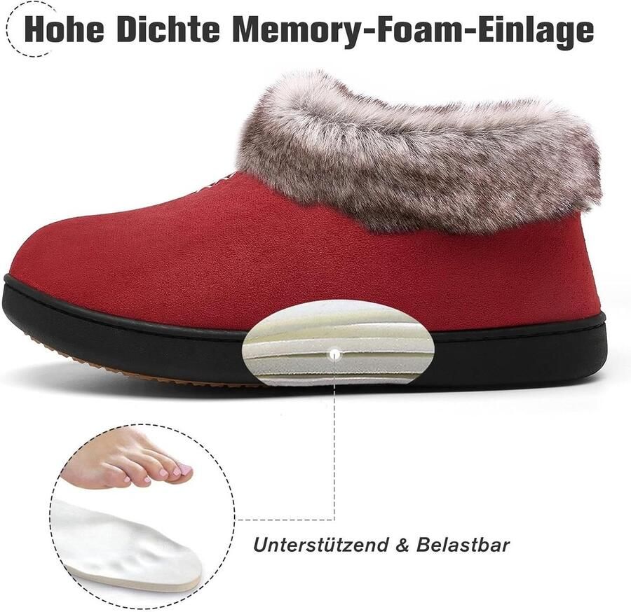 Warme winterpantoffels voor heren traagschuim pluche Warm gevoerd comfortabel mooi winter gesloten machinewasbaar licht thuis blijven wandelen