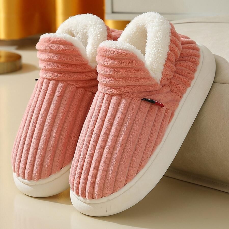 Warme winterslippers comfortabele wolkvormige slippers geschikt voor zowel nen als warme en zachte winterslippers voor thuis roze ；het is geschikt voor sen die normaal gesproken dragen