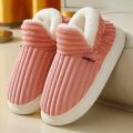Warme winterslippers comfortabele wolkvormige slippers geschikt voor zowel nen als warme en zachte winterslippers voor thuis roze ；het is geschikt voor sen die normaal gesproken dragen - Roze