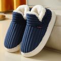 Warme winterslippers comfortabele wolkvormige slippers geschikt voor zowel nen als warme en zachte winterslippers voor thuis Donkerblauw ；het is geschikt voor sen die normaal gesproken dragen - Donkerblauw
