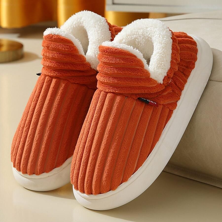 Warme winterslippers comfortabele wolkvormige slippers geschikt voor zowel nen als warme en zachte winterslippers voor thuis oranje ；het is geschikt voor sen die normaal gesproken dragen