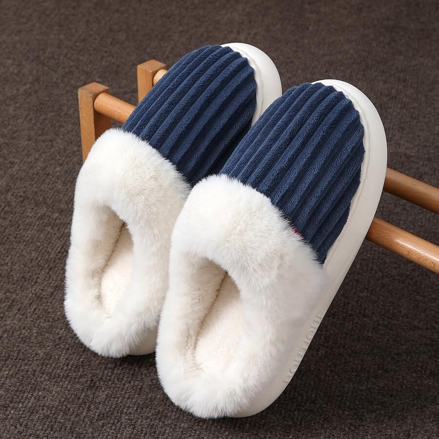 Warme winterslippers unisex warme en comfortabele wolkvormige slippers pluche slippers voor thuisgebruik in de winter Roze