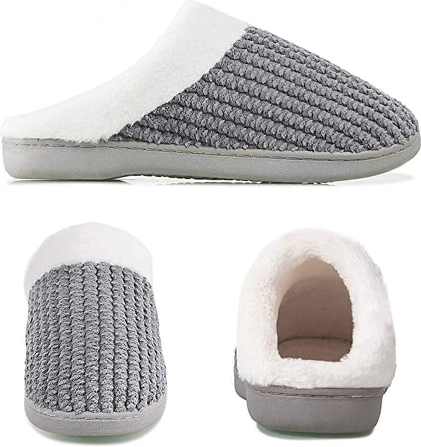 Warme winterslippers warm winter slippers bontpantoffels voor koude voeten Sloffen Dames - Foto 3