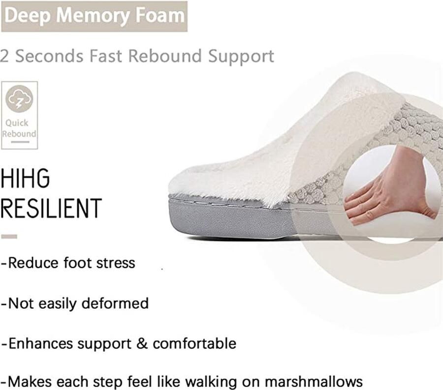 Warme winterslippers warm winter slippers bontpantoffels voor koude voeten Sloffen Dames - Foto 4
