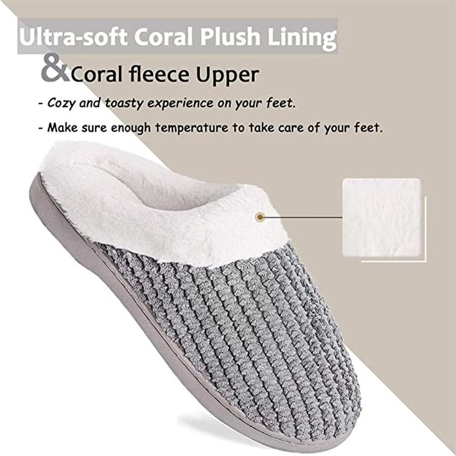 Warme winterslippers warm winter slippers bontpantoffels voor koude voeten Sloffen Dames - Foto 2
