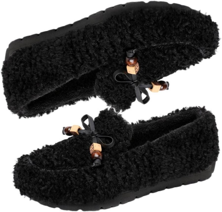 Warmte XS 35 Geschikt voor voetlengte Valt klein uit Pluche pantoffels voor dames Schoenen met zachte zool Platte schoenen Casual schoenen Antislipschoenen Damesschoenen Pantoffels voor binnenshuis