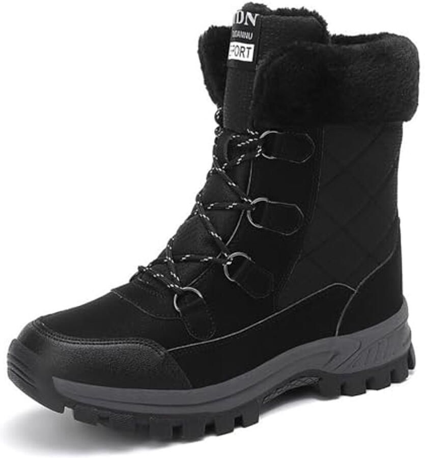 Dames Sneeuwlaarzen Warme Waterdichte Winterlaarzen met Antislip en Bontvoering