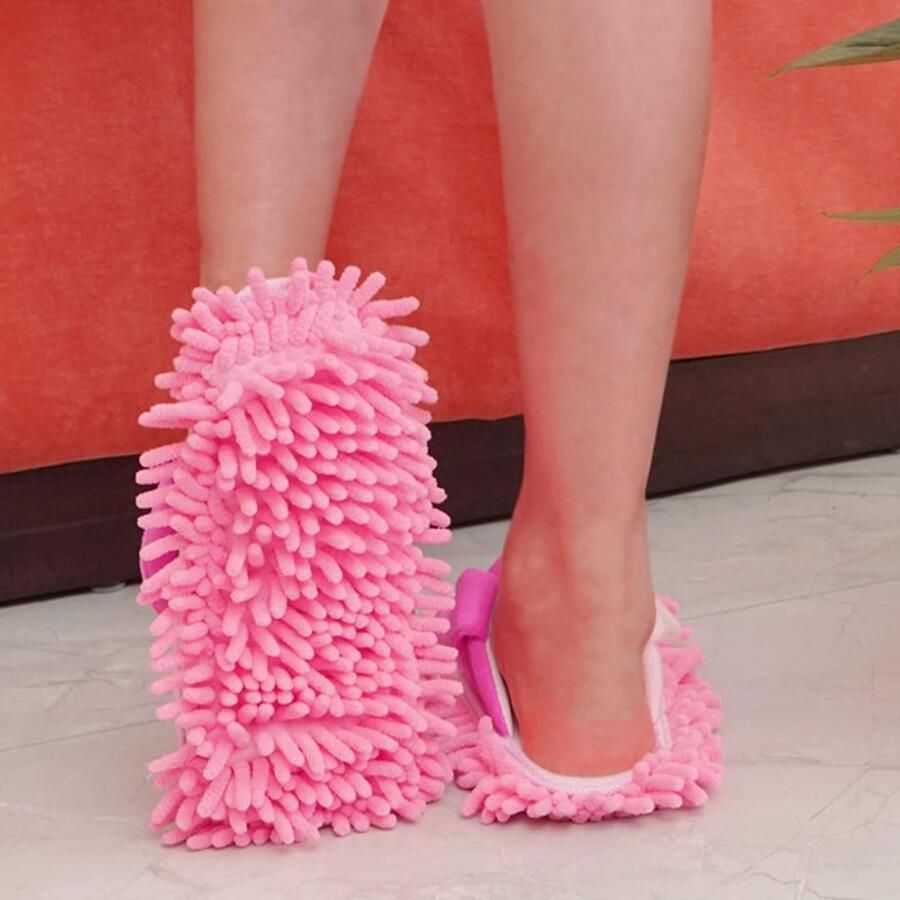 Wasbare en Herbruikbare Schoonmaak Slippers voor Vloerreiniging in Badkamer Keuken en Kantoor Ideaal voor Stof Vuil en Haar