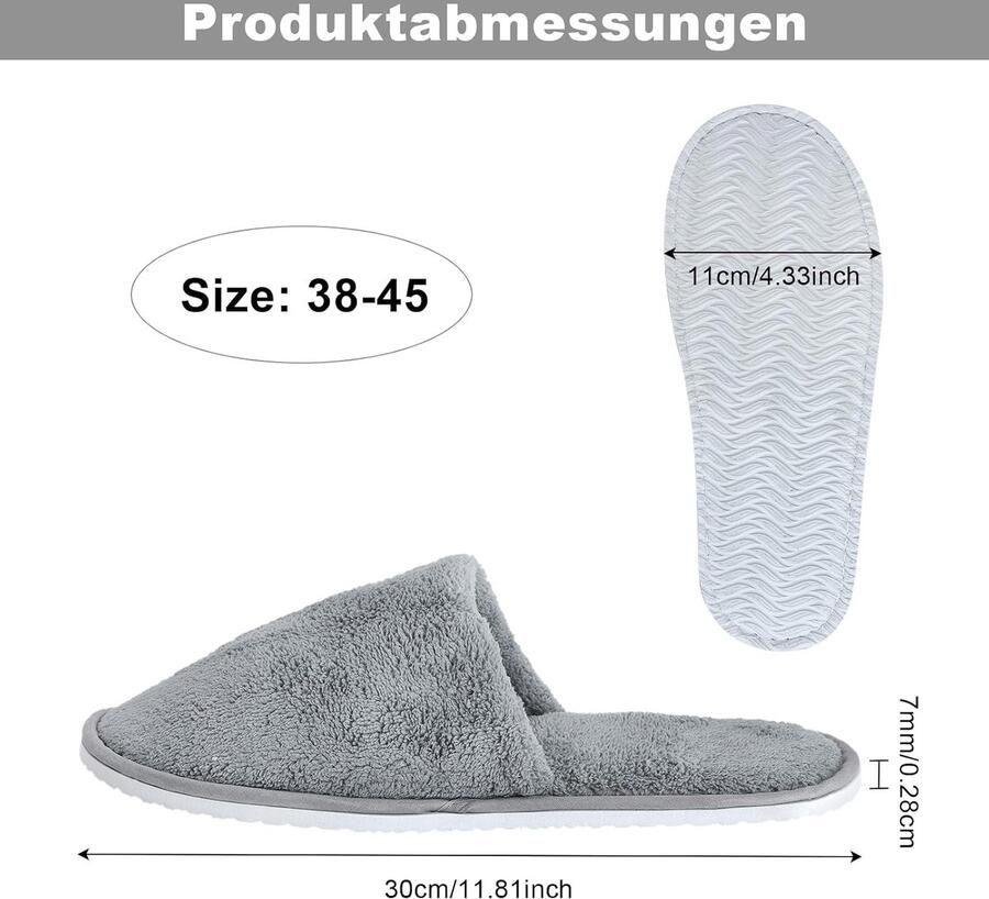 Wasbare gastenpantoffels set van 2 7 mm antislip EVA-zool pantoffels voor gasten en gasten herbruikbare hotelslippers voor thuis hotel gasten en reizen