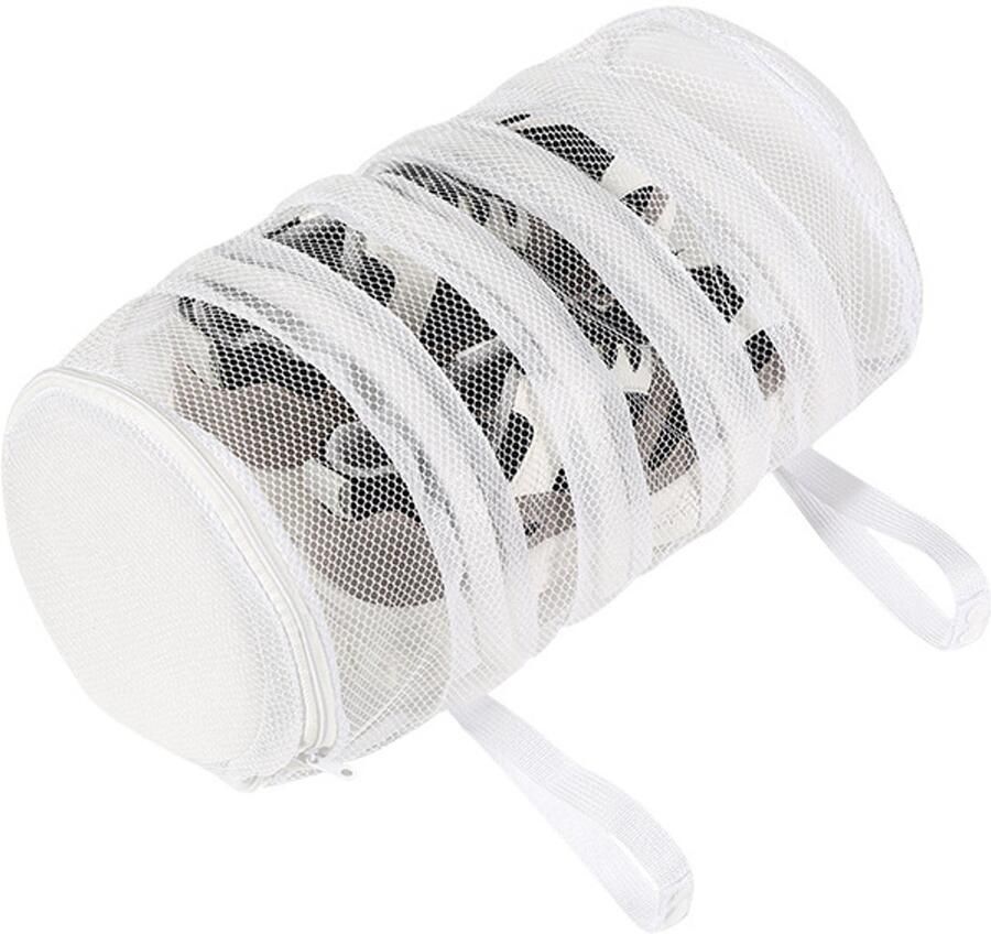 Waszakken van mesh voor schoenen-extra groot en stevig-1 st x -met ritssluiting-geschikt voor het reinigen van delicate schoenen-sportschoenen en tennisschoenen-rond
