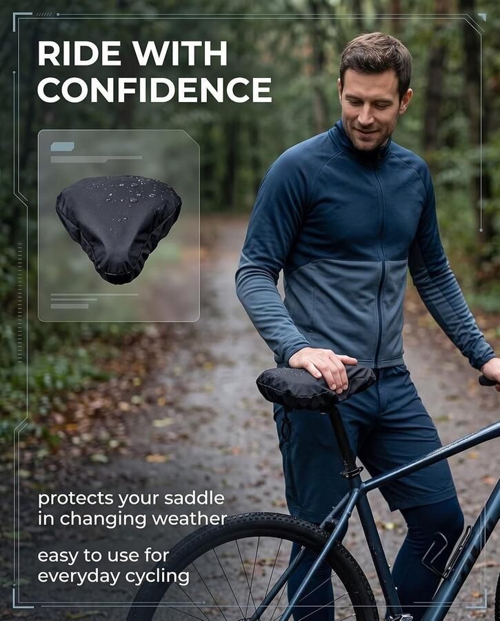 Waterdicht 2 stuks 26 x regenbescherming universeel elastisch houdt vocht af en beschermt het zadel tegen kou en vuil