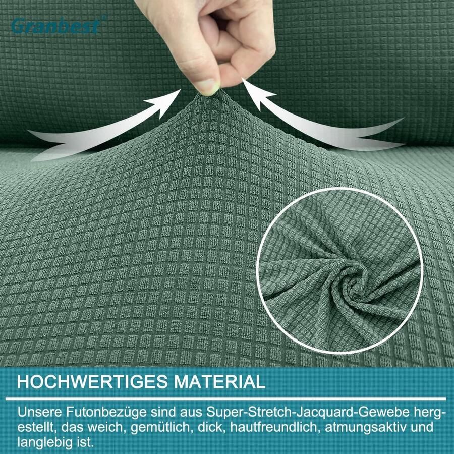 Waterdichte Armloze Futon afdekking hoge stretch futon bescherming voor opvouwbare slaapbank anti-slip bankovertrek zonder armleuning (Matchagroen)