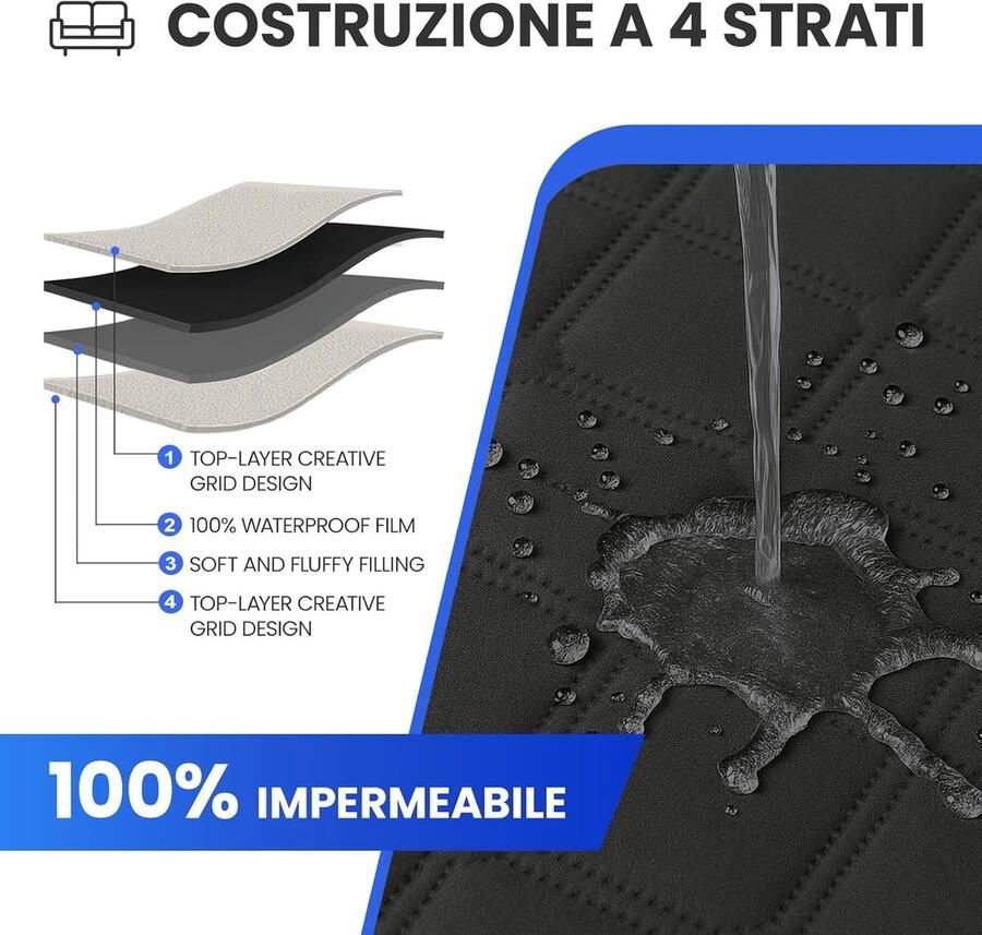 Waterdichte Bankhoes Hoekbank 2 Zits(L-Vorm Omkeerbaar Rechter Linker Universele Peninsula Sofa Cover L Shape met Armleuningen Bankovertrek Tegen Dierenharen Zwart